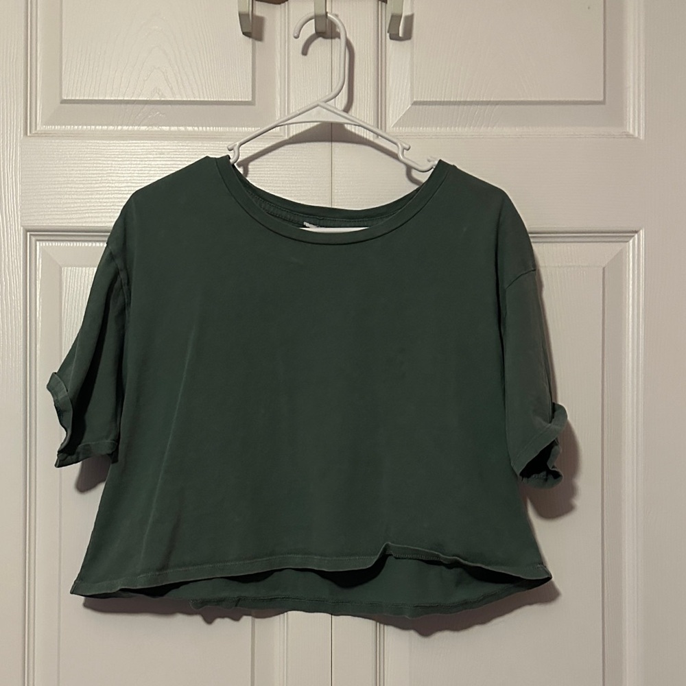 Double Zero Forest Green Crop Top